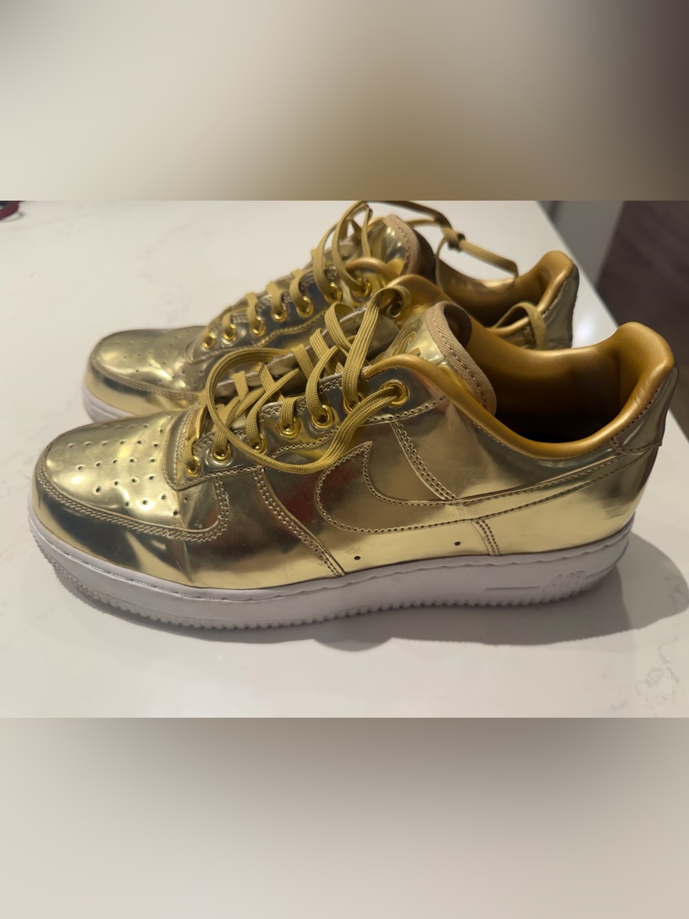 Nike Metallic Gold Low-Top Sneakers